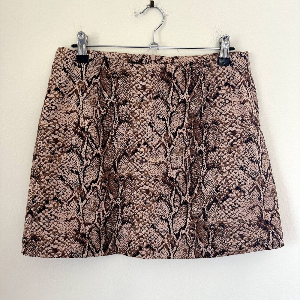 Reformation Jaime Snake Skin Print Mini Skirt In … - image 2